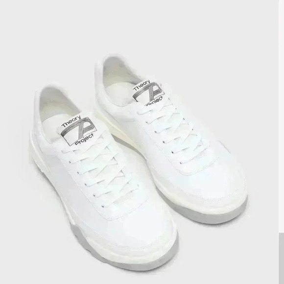 New Theory project leather sneakers sz 41(us 10) - Picture 4 of 4